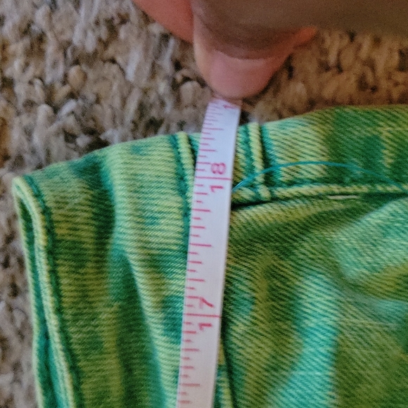 Acid washed slime green denim jeans 👖 - Picture 5 of 6